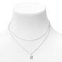 Silver Padlock Necklace, Earrings, &amp; Ring Set - 3 Pack,