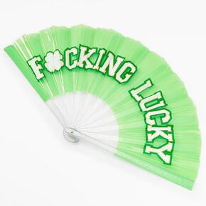St. Patrick&#39;s Day F*cking Lucky Folding Fan,