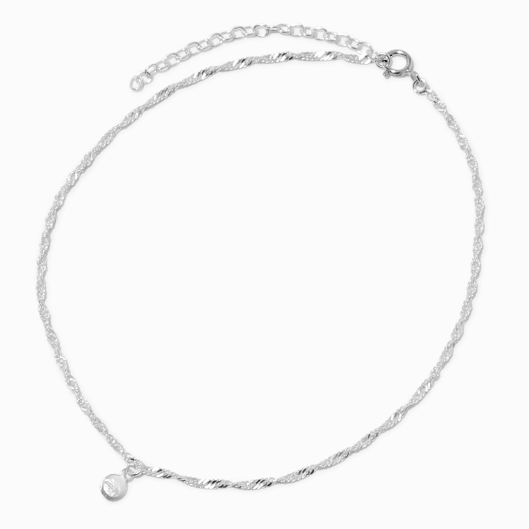 Sterling Silver Twisted Chain Anklet