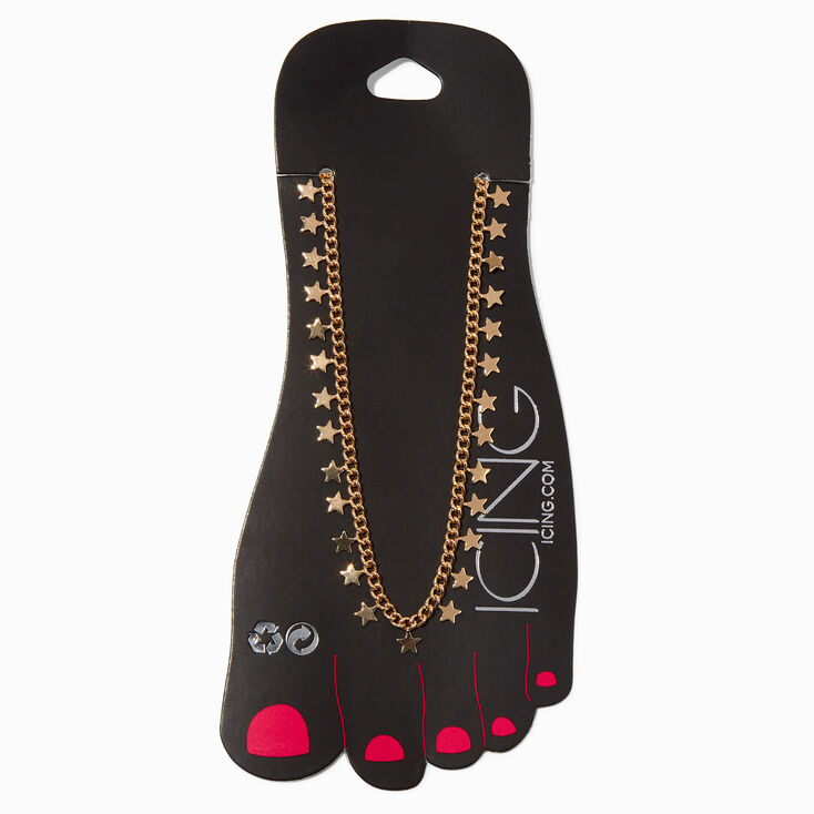 Gold Star Charm Chain Anklet,