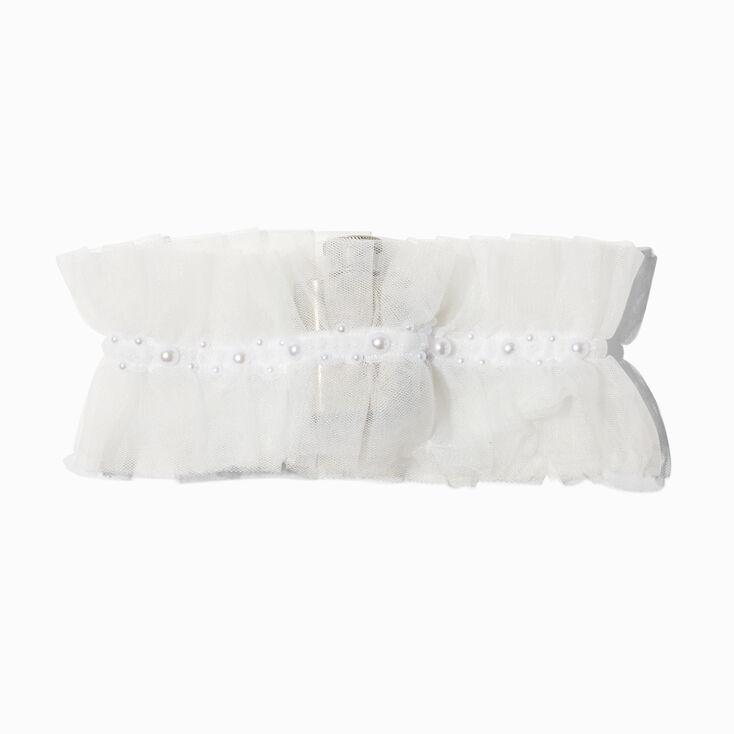 White Lace Garter With Flask,