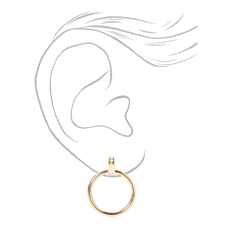 Mixed Metal 20MM Mini Hoop Earrings - 3 Pack,