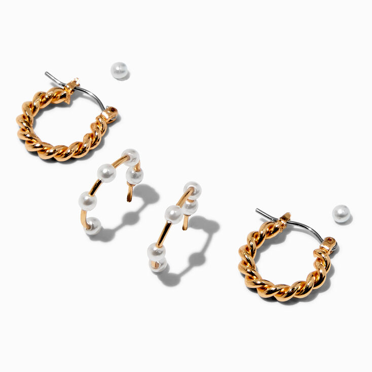 10MM Rose Gold Hoop Earrings,