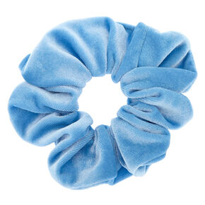 Medium Sky Blue Velvet Hair Scrunchie,