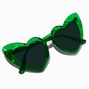 Green Beveled Heart Sunglasses,