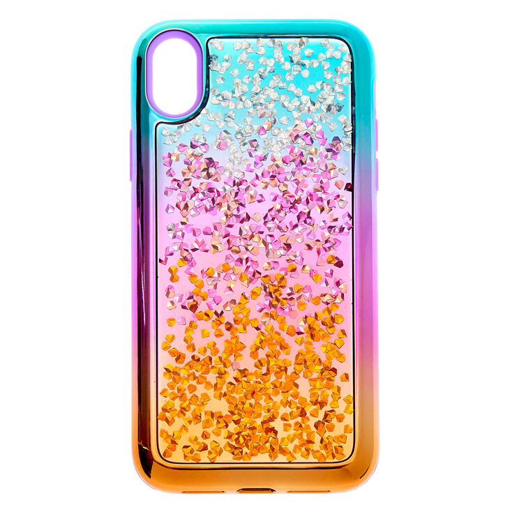 Embellished Ombre Protective Phone Case - Fits iPhone XR,