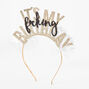 It&#39;s My F*cking Birthday Gold Glitter Headband,