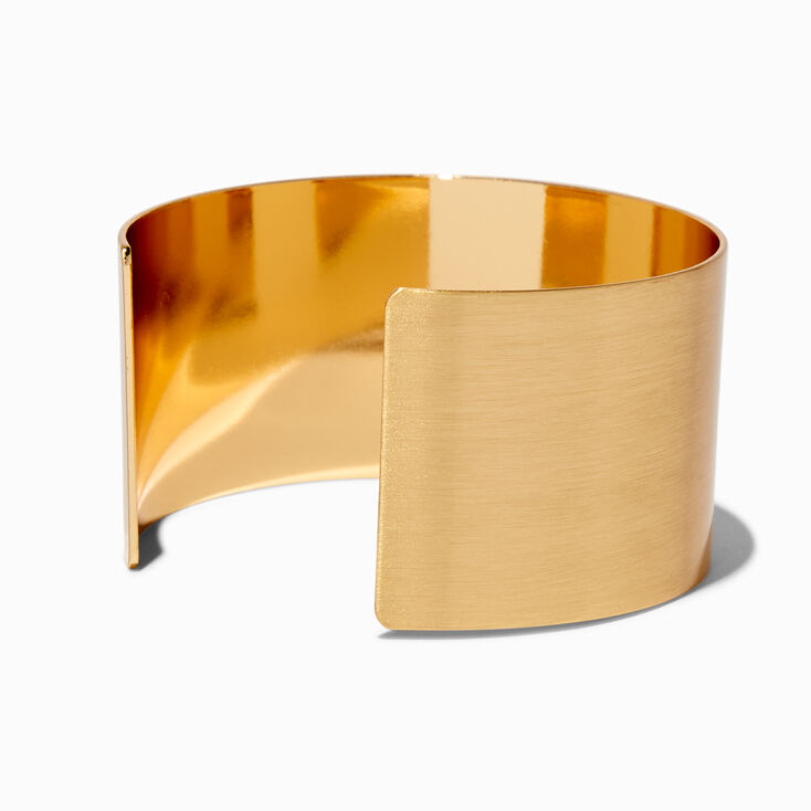 Gold-tone Brushed Cuff Bracelet,