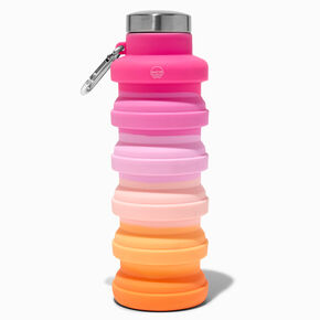 Collapsible Pink Ombre Water Bottle,