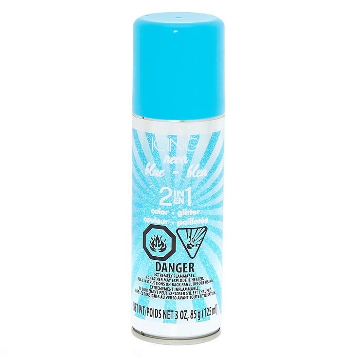 Neon Glitter 2 in 1 Temporary Hair Color - Blue,