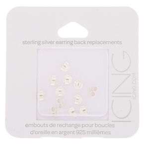Claire's Earring Back Replacements - 12 Pack | Silver