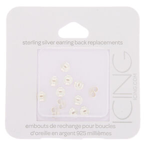 Sterling Silver Earring Back Replacements - 12 Pack,