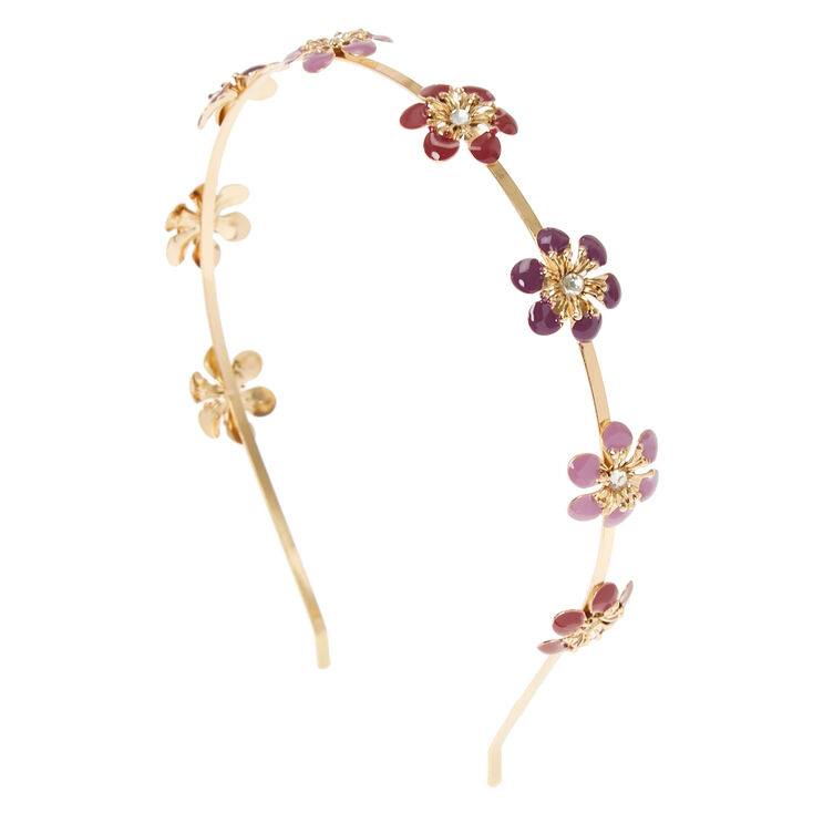 Purple Flower Gold Headband | Icing US