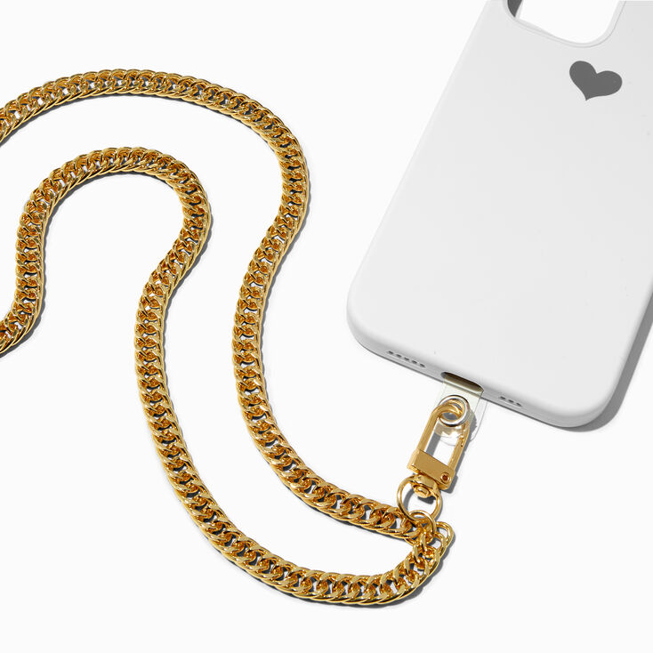 Chunky Gold Chain Crossbody Phone Strap,
