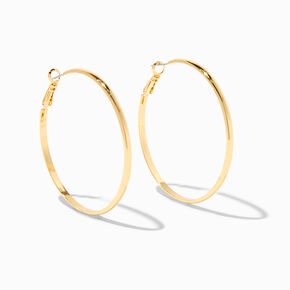 Icing Select 18k Gold Plated 70MM Slick Hoop Earrings,
