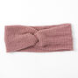 Sweater Knit Twisted Headwrap - Mauve,