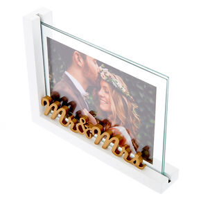 Mr. &amp; Mrs. Photo Frame - White,