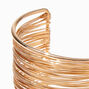 Gold-tone Wide Wire-Wrapped Cuff Bracelet,