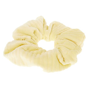 Medium Ribbed Velvet Hair Scrunchie - Yellow,