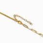 Icing Select 18k Gold Plated Embellished Paperclip &amp; Woven Chain Necklace,