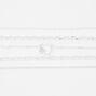 Silver Heart Chain Bracelets - 5 Pack,