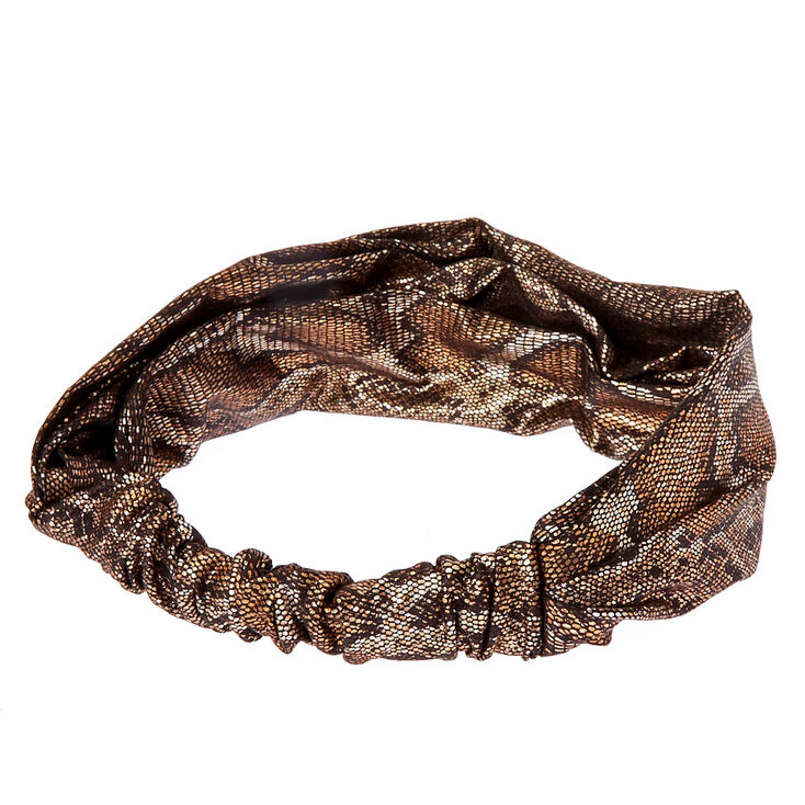 Metallic Snake Skin Headwrap,