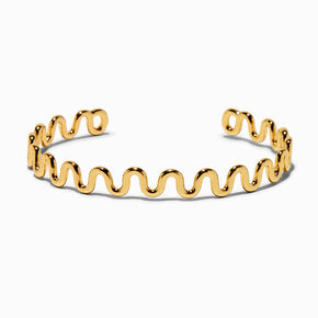 JAM + RICO x ICING 18k Yellow Gold Plated Squiggle Cuff Bracelet,