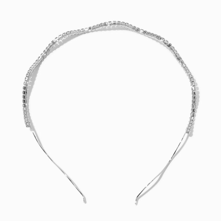 Silver Rhinestone Wavy Headband,