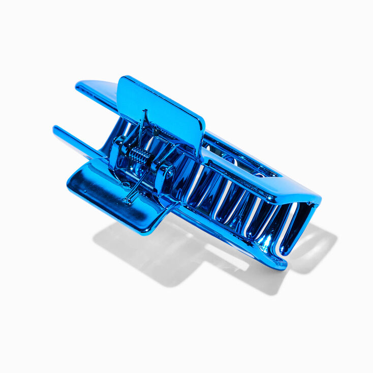 Electro Blue Medium Rectangle Hair Claw,