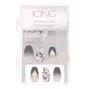 Ombre Marble Bling Coffin Faux Nail Set - Gray, 24 Pack,
