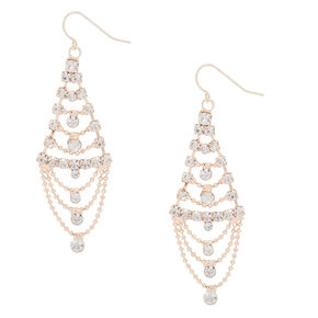 Drop Chandelier Earrings For Women Icing Us Rose Gold Gl Rhinestone 2 Chandelier Drop Earrings
