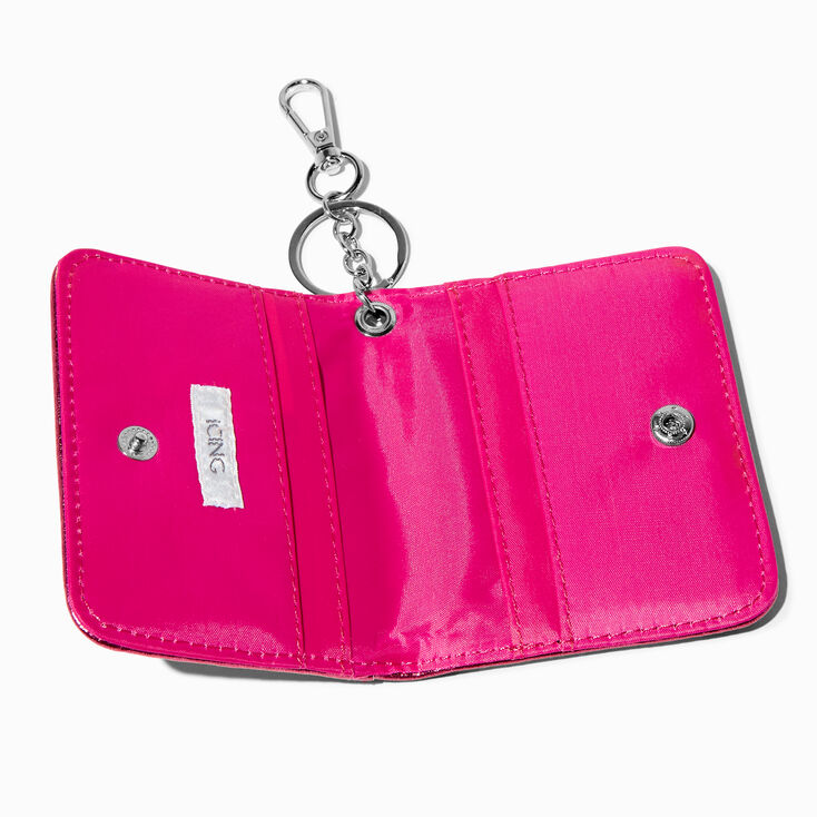  Fuchsia Pink Ombre Bling Coin Purse,
