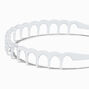 Clear Scalloped Headbands - 2 Pack,