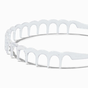 Clear Scalloped Headbands - 2 Pack,