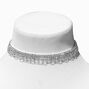 Silver Rhinestone Choker Necklaces - 3 Pack,