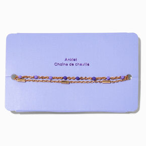 Purple Ombre Ball Chain Anklets - 2 Pack,