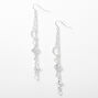 Silver 3&quot; Celestial Eye Drop Earrings,