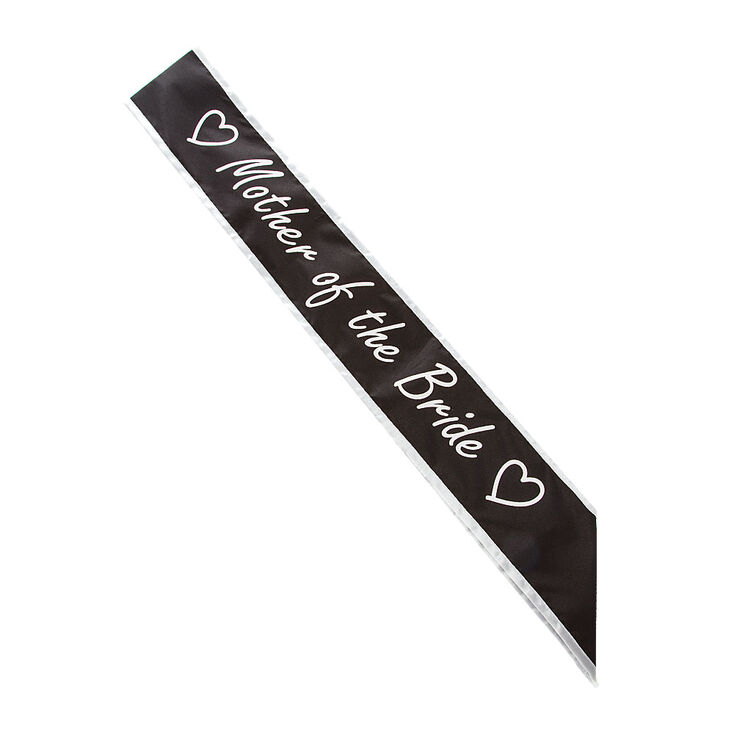 Black & White Mother of the Bride Sash,