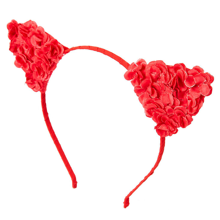 Red Flower Cat Ears Headband Icing Us