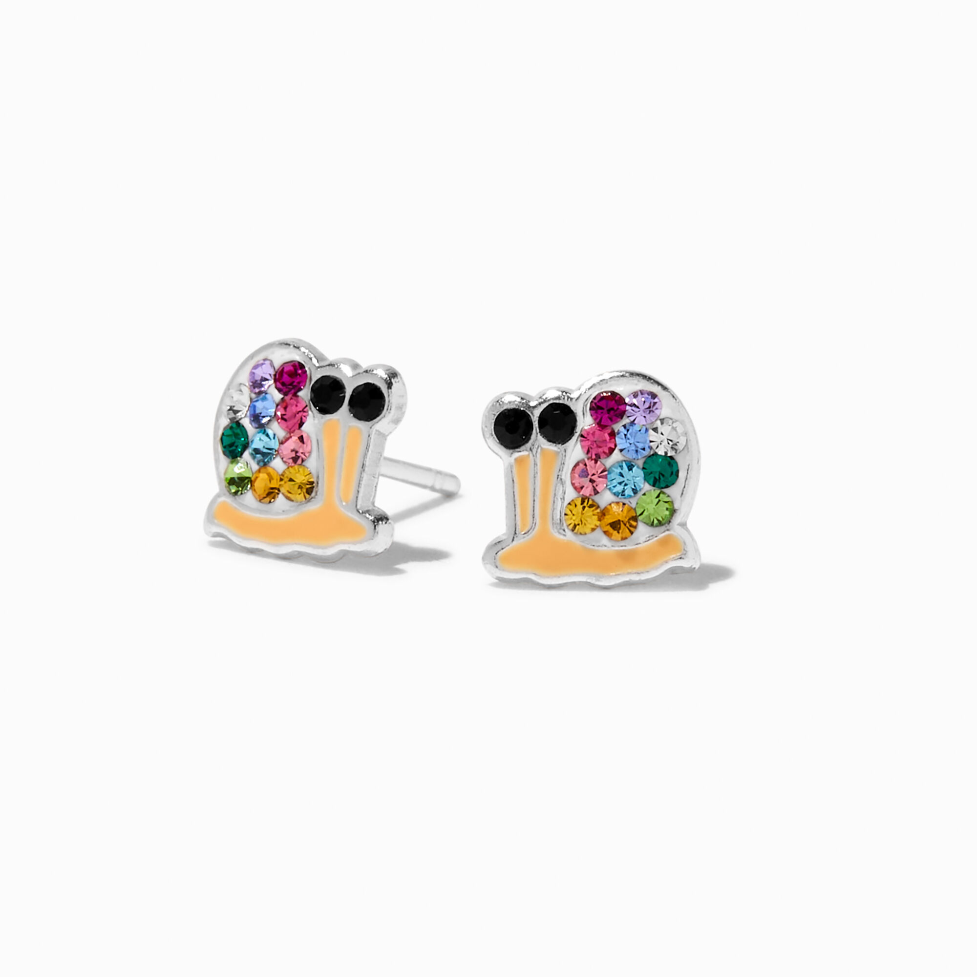 Icing Sterling Silver Rainbow Snail Stud Earrings The Shops at Willow Bend