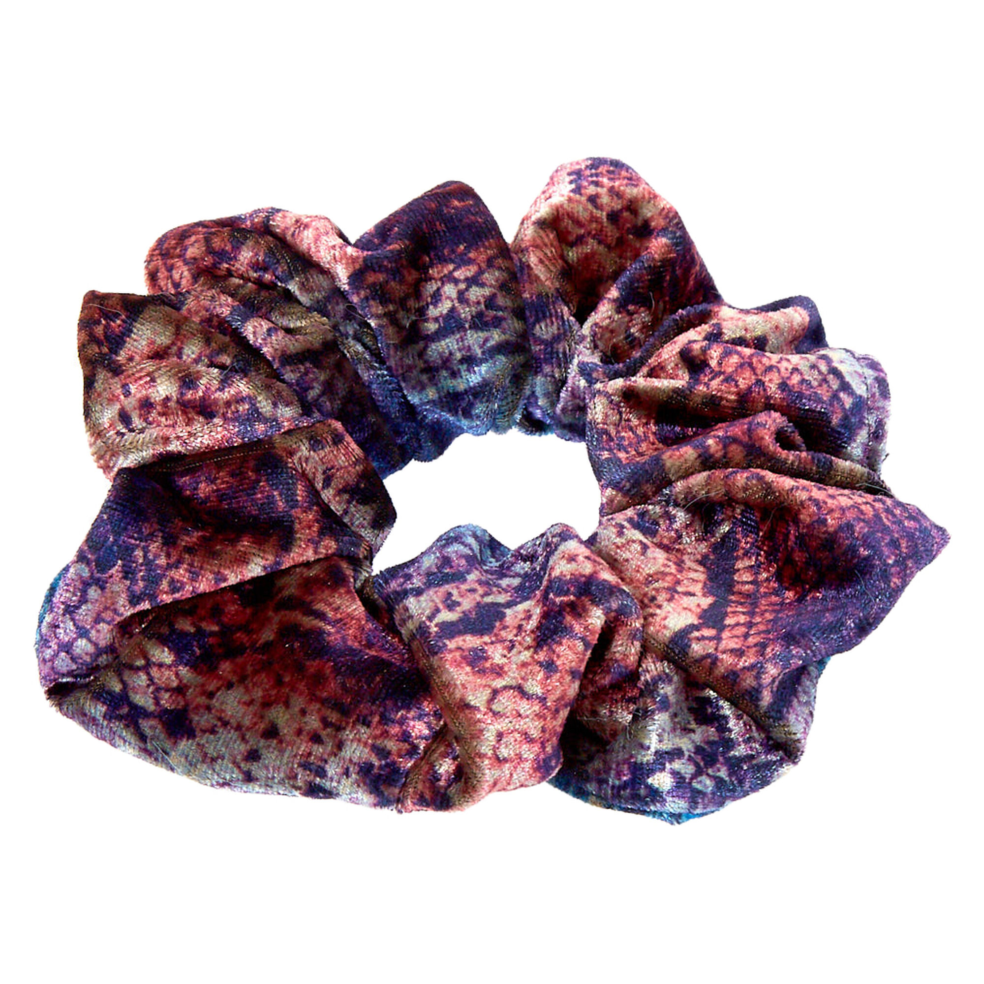 Blue Purple Velvet Snakeskin Hair Scrunchie Icing Us