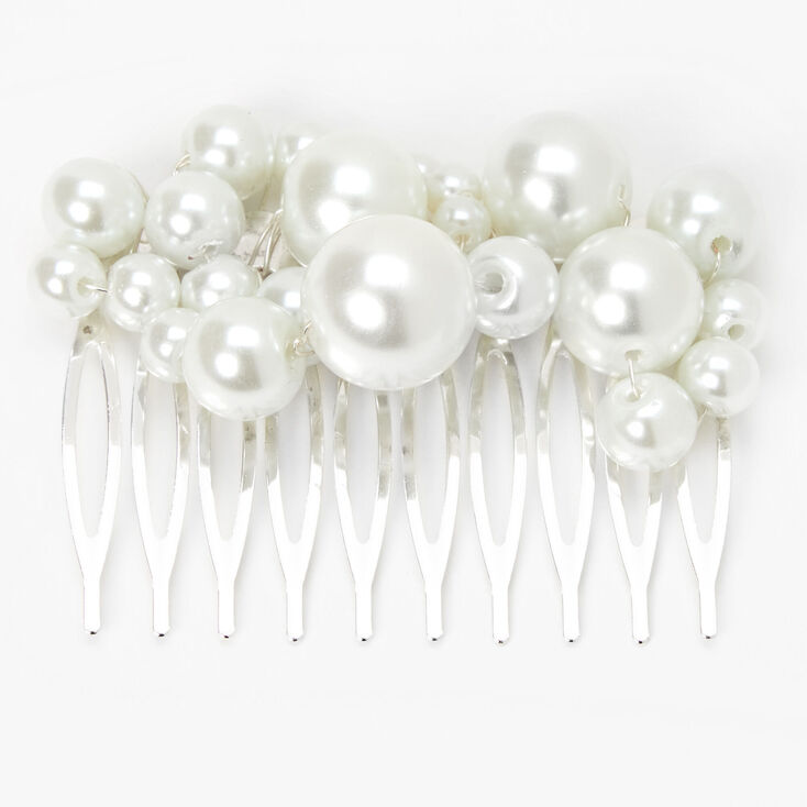 Bubble Pearl Cluster Hair Comb,