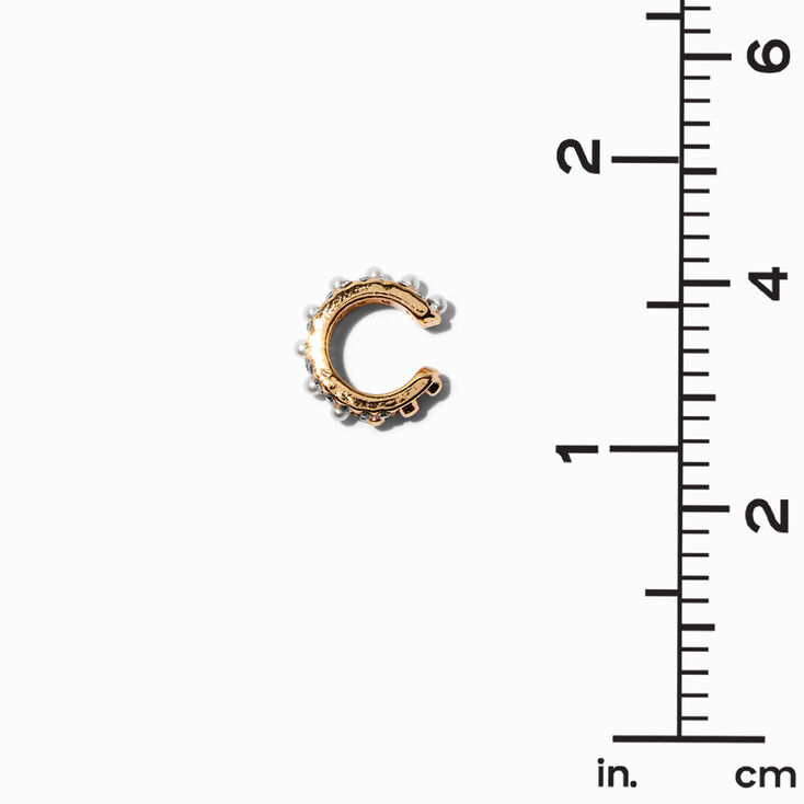 Gold-tone Circle Stud &amp; Ear Cuff Earring Stackables - 6 Pack,