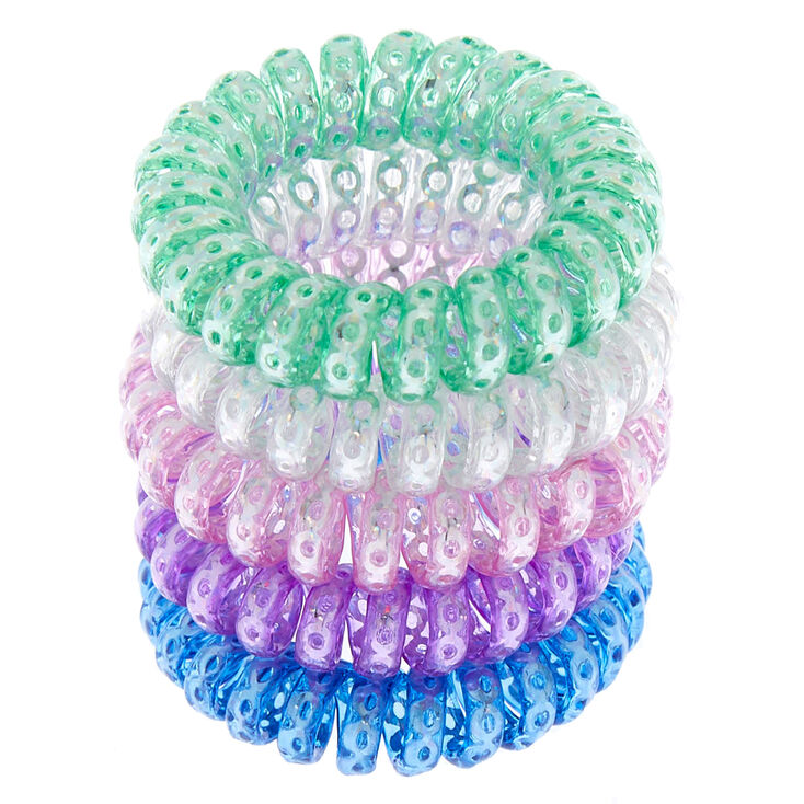 Sequin Coil Mini Hair Ties - 5 Pack,