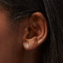 Silver Leaf Stud Earrings,