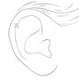Sterling Silver Bio Flex Crystal Butterfly Cartilage Studs &#40;3 Pack&#41;,