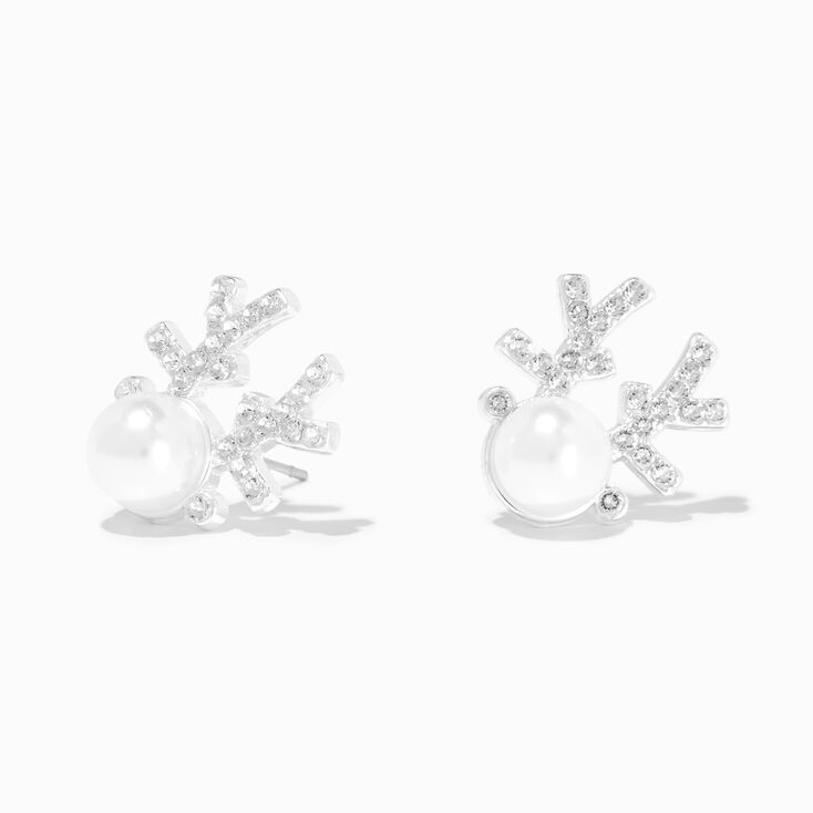 Reindeer Pearl Stud Earrings,