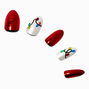 Christmas Lights Stiletto Press On Faux Nail Set - 24 Pack,