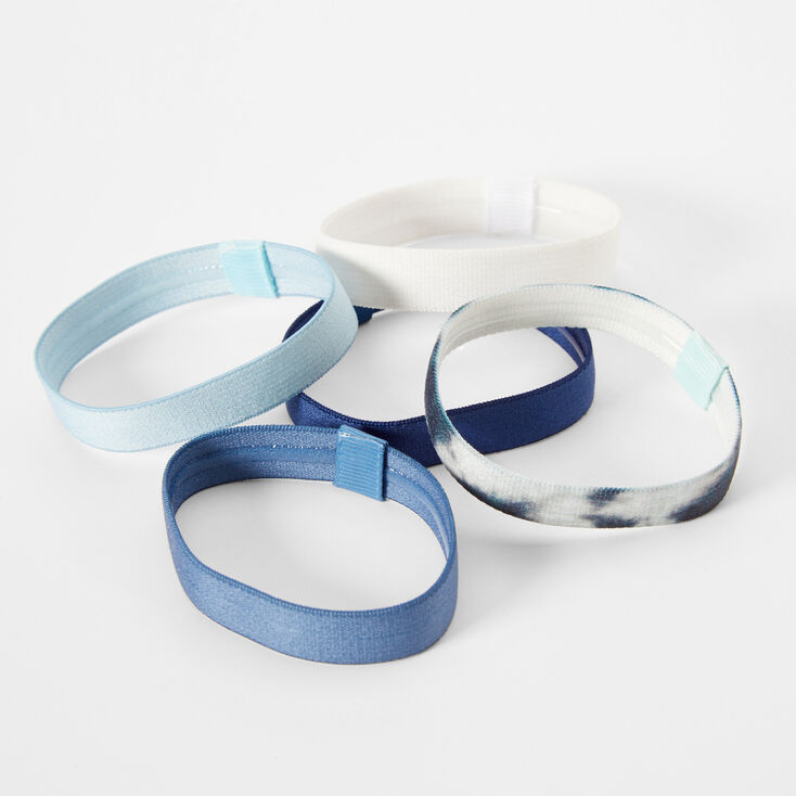 Mixed Blue Sport Grip Hair Ties - 5 Pack,