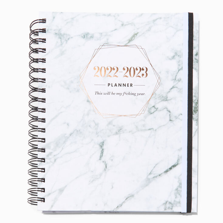 White Marble 2022-2023 Daily Planner,